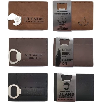 Image of Wallet with Bottle Opener 6 Designs (One Random Supplied)