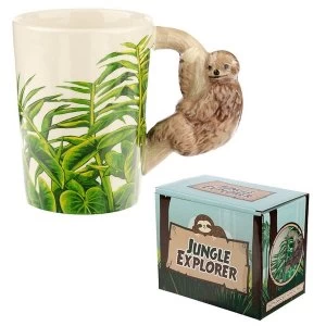 Image of Ceramic Sloth Shaped Handle Mug
