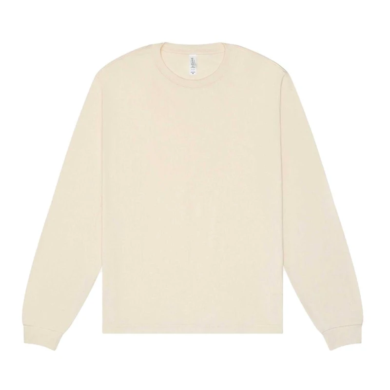 Image of Bella + Canvas Mens Heavyweight Boxy Long-Sleeved T-Shirt in Natural Size: Medium Natural Male M