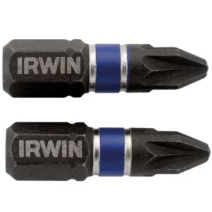 Image of Irwin Impact Screwdriver Bits PZ2 25mm - 10 Piece