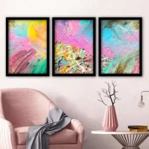 Image of 3SC193 Multicolor Decorative Framed Painting (3 Pieces)