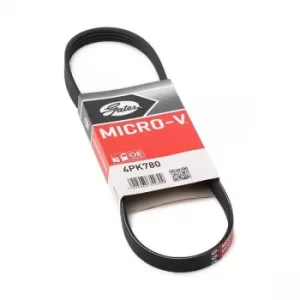 Image of GATES Poly V-Belt HYUNDAI,NISSAN,HONDA 4PK780 11282243732,64552243732,64552245451 Ribbed Belt,V Ribbed Belt,Multi V Belt,Poly Belt,V-Ribbed Belts