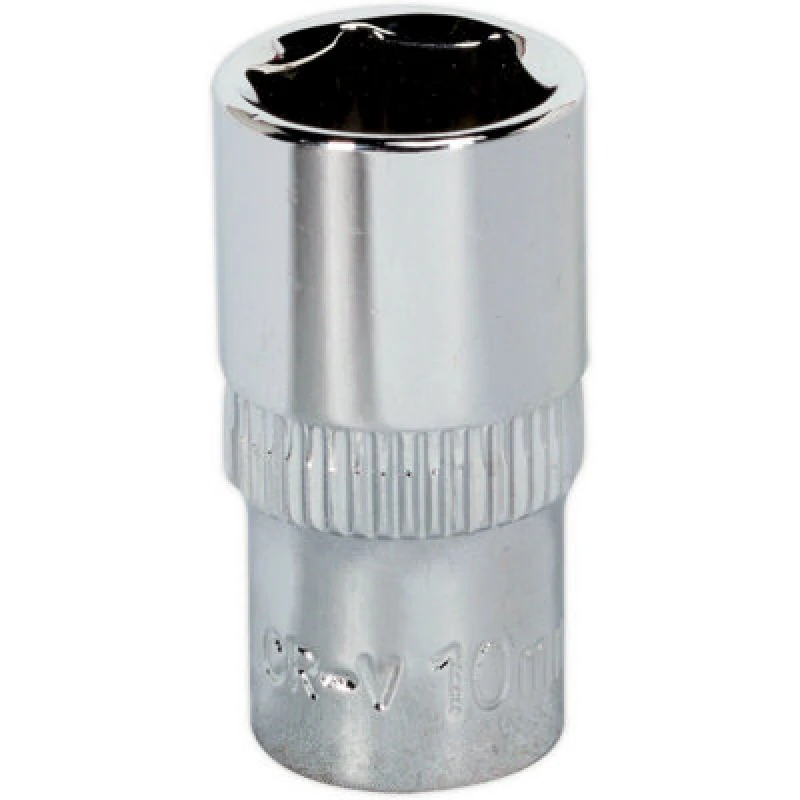 Image of Loops 10mm Forged Steel Drive Socket - 1/4" Square Drive - Polished Chrome Vanadium Metallics