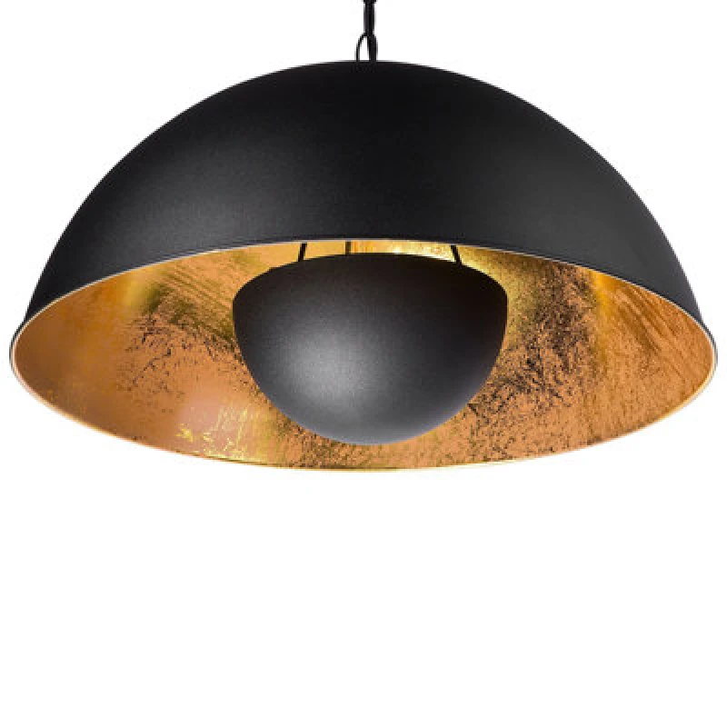 Image of Beliani Pendant Lamp Thames Metal Black