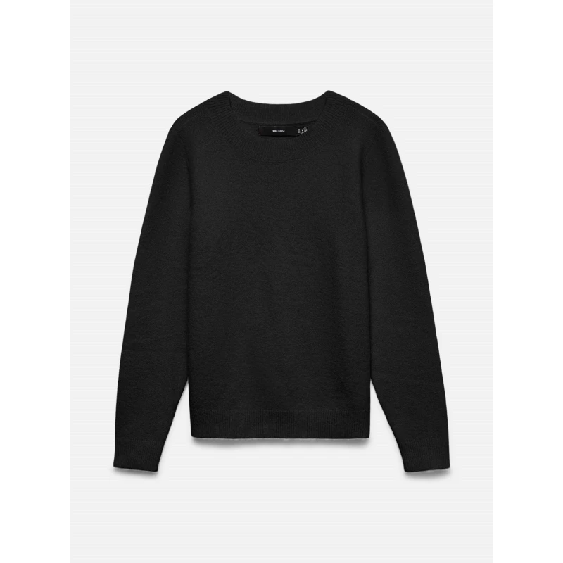 Image of Vero Moda Womens Jack Emily Knitted Crew Neck Jumper Black female 8 (XS)