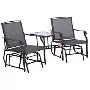 Image of Outsunny Rocking Chair 84A-084 Steel, Textilene Rown, Grey