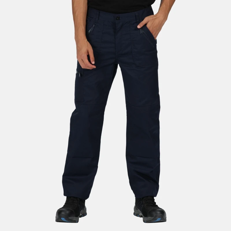 Image of Regatta Pro Action Workwear Trousers (Short Leg) - Blue Blue 32