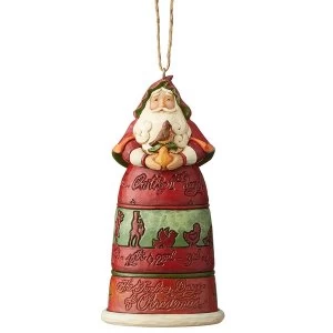 Image of Twelve Days of Christmas Santa Hanging Ornament