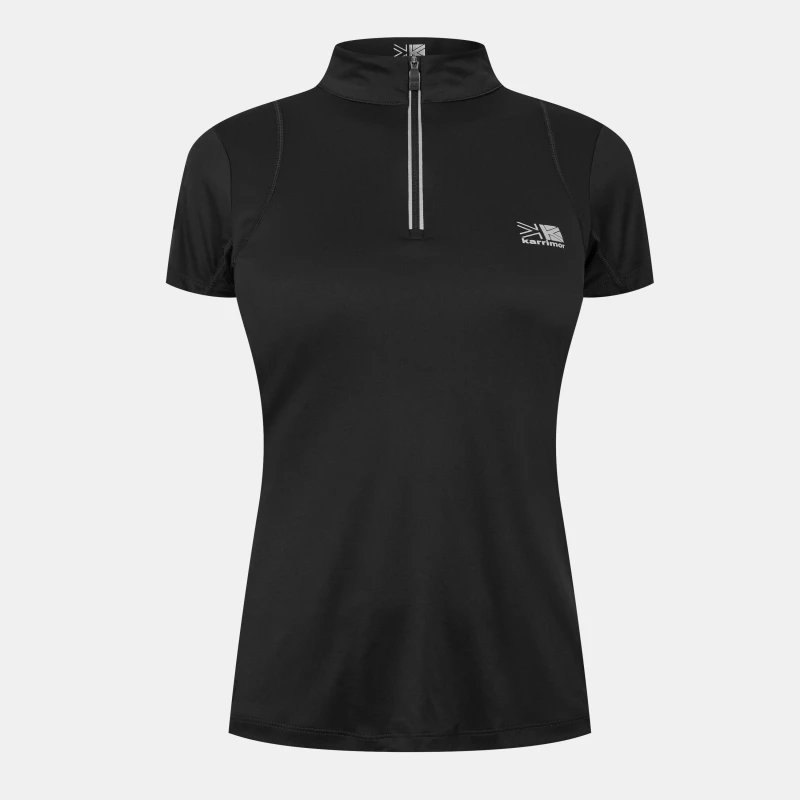 Image of Karrimor Womens Short Sleeve quarter Zip T-Shirt - Black 8