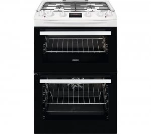 Image of Zanussi ZCK66350WA Double Oven Dual Fuel Cooker