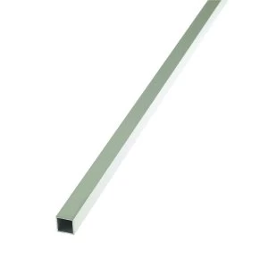 Image of Wickes 10mm Multi Purpose Square Tube - Aluminium 1m