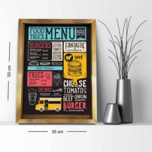 Image of 3550AHS-056 Multicolor Decorative Framed MDF Painting