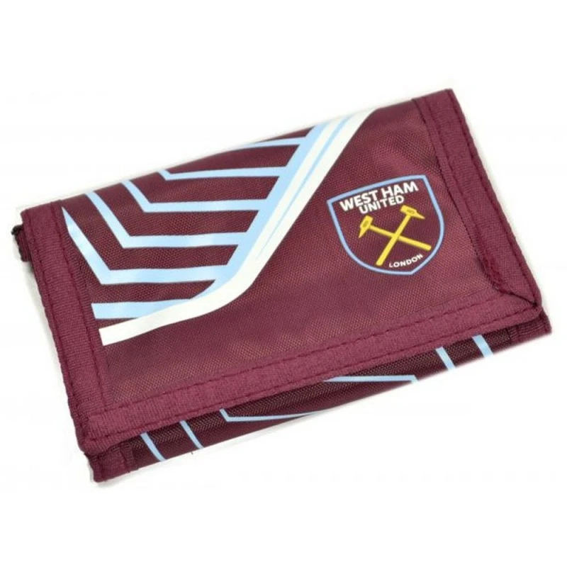 Image of West Ham United FC Mens Crest Wallet in Dark Red Dark Red Male One Size
