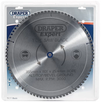 Image of Draper Expert TCT Saw Blade 355X25.4mmx80T 9499