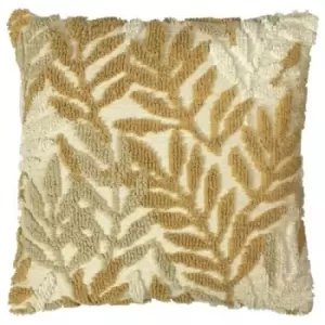 Image of Furn Caliko Botanical Cushion Cover (One Size) (Natural/Ochre Yellow)
