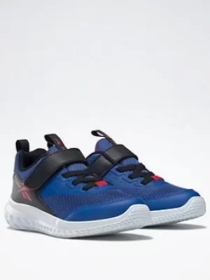 Image of Reebok Rush Runner 4 Alt Shoes, Blue/Black/Red, Size 2