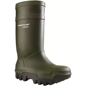 Image of Dunlop Adults Unisex Purofort Thermo Plus Full Safety Wellies (5 UK) (Green) - Green