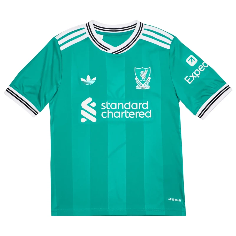 Image of Adidas Liverpool FC Third Child's Jersey 2025/26 Vert Unisex 9/10 ans JV6468