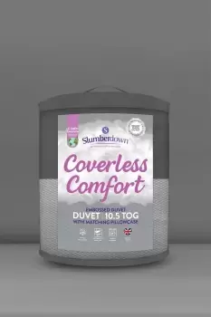 Image of Coverless Comfort Embossed Waffle 10.5 Tog All Year Round Reversible Duvet with 2 Pillowcases
