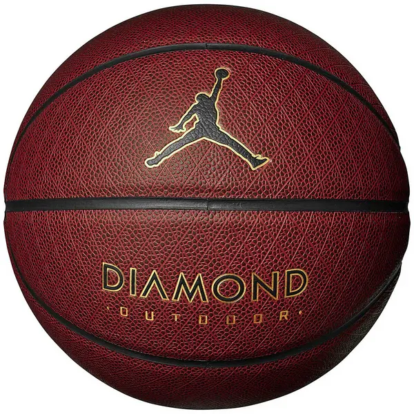 Image of Jordan Diamond Outdoor Basketball, Amber/black/metallic Gold/black