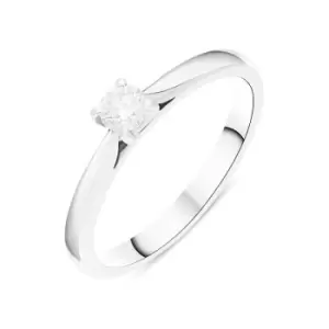 Image of Platinum 0.20ct Diamond Round Brilliant Cut Solitaire Ring