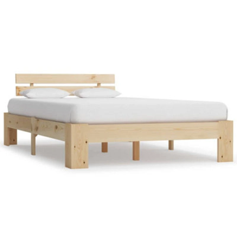 Image of Vidaxl Bed Frame Without Mattress Solid Pine Wood 120X200 Cm