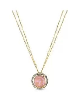 Image of Jon Richard Gold Plate Ivory Cream Halo Necklace, Gold, Women