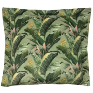 Image of Manyara Leaves Square Cushion Multicolour, Multicolour / 50 x 50cm / Polyester Filled