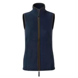 Image of Premier Womens/Ladies Artisan Fleece Gilet (M) (Navy/Brown)