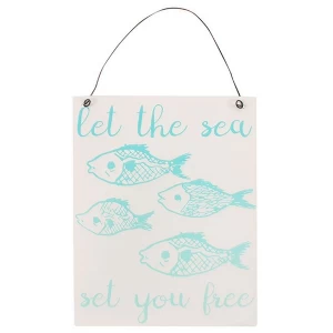 Image of Let the Sea White Metal Sign