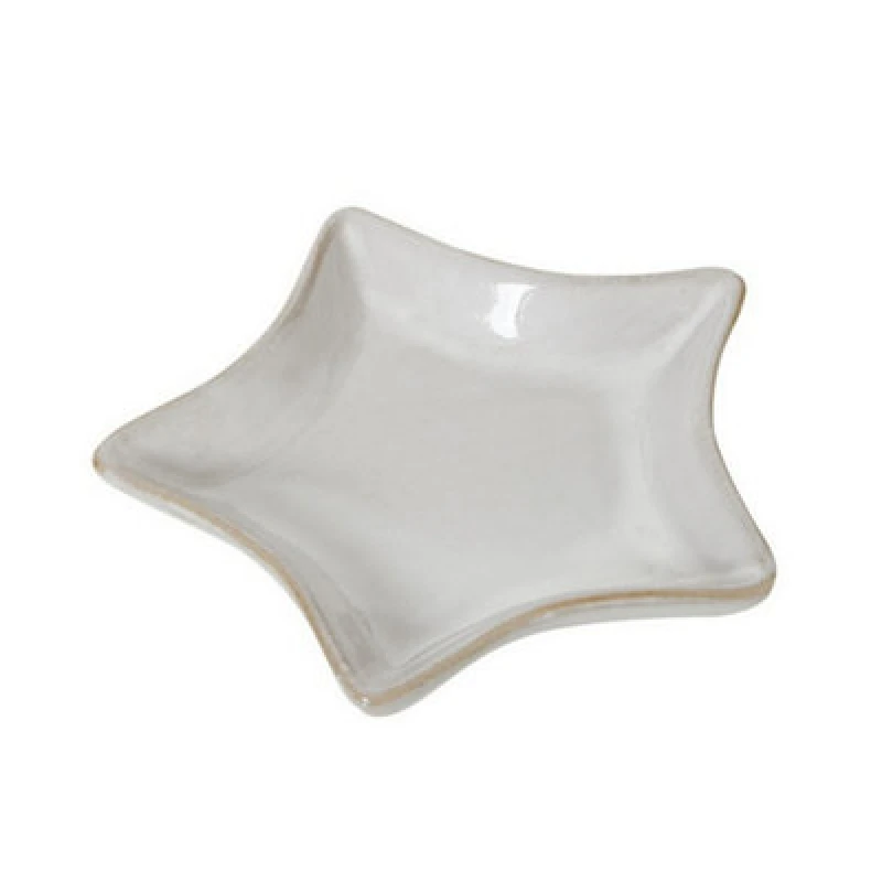 Image of Hill Interiors Small Star Dish - Ceramic - L13 X W13 X H2cm - White