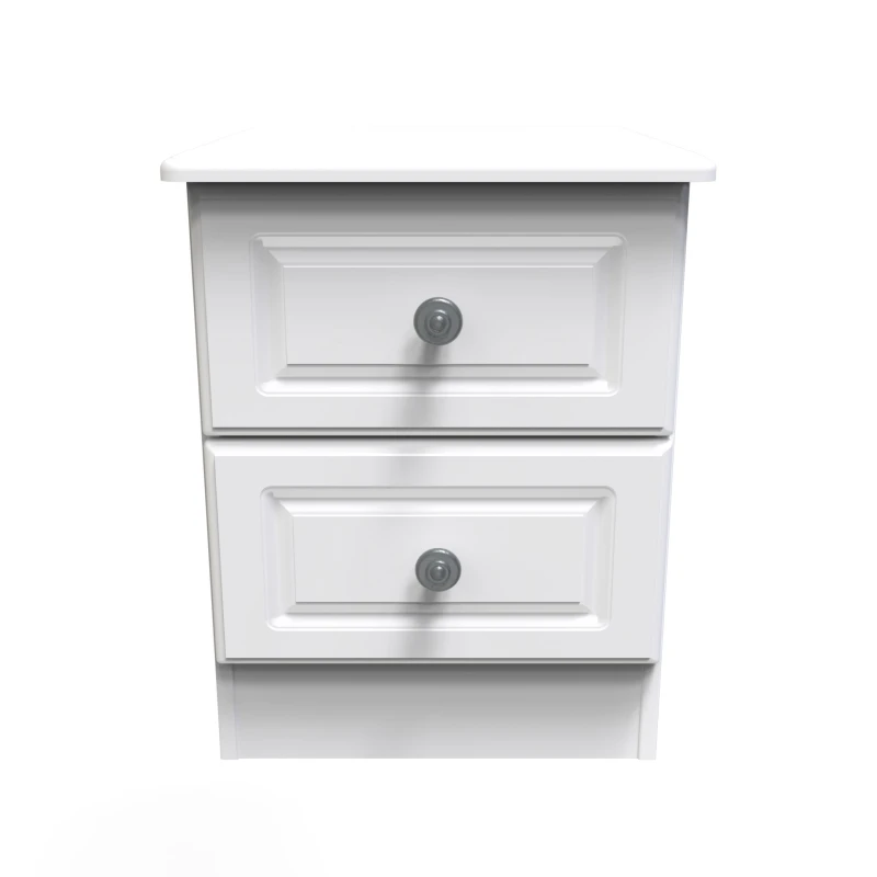 Image of Ready Assembled 2 U Kendal 2 Drawer Bedside Cab(Ready Assembled) White