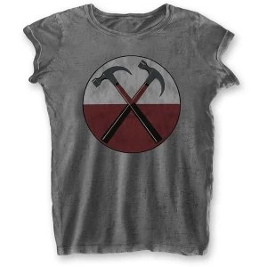 Image of Pink Floyd - The Wall Hammers Ladies Medium T-Shirt - Grey