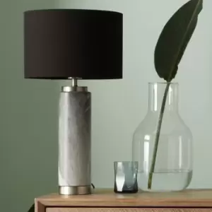 Image of Grey Marble Effect Tall Ceramic Table Lamp