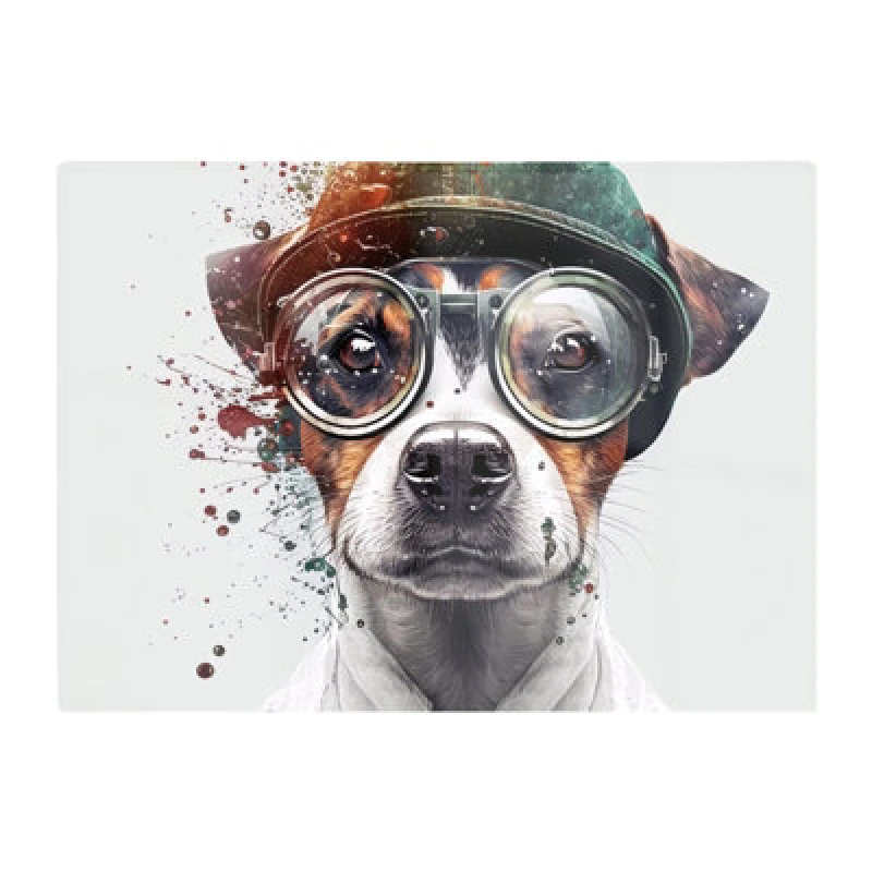 Image of Warren Reed Designer Jack Russell Terrier Dog Splashart Chopping Board
