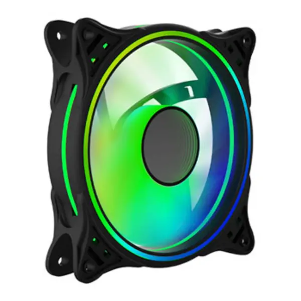 Image of Vida Infinity01 12cm ARGB Dual Ring Case Fan Hydraulic Bearing Infinity Mirror Effect 1200 RPM Black