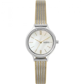 Image of Skagen Pearl And Gold 'Anita' Classical Watch - Skw2908 - multicoloured