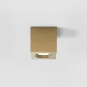 Image of Kos Coastal Outdoor Square Surface Mounted Downlight Solid Brass IP44