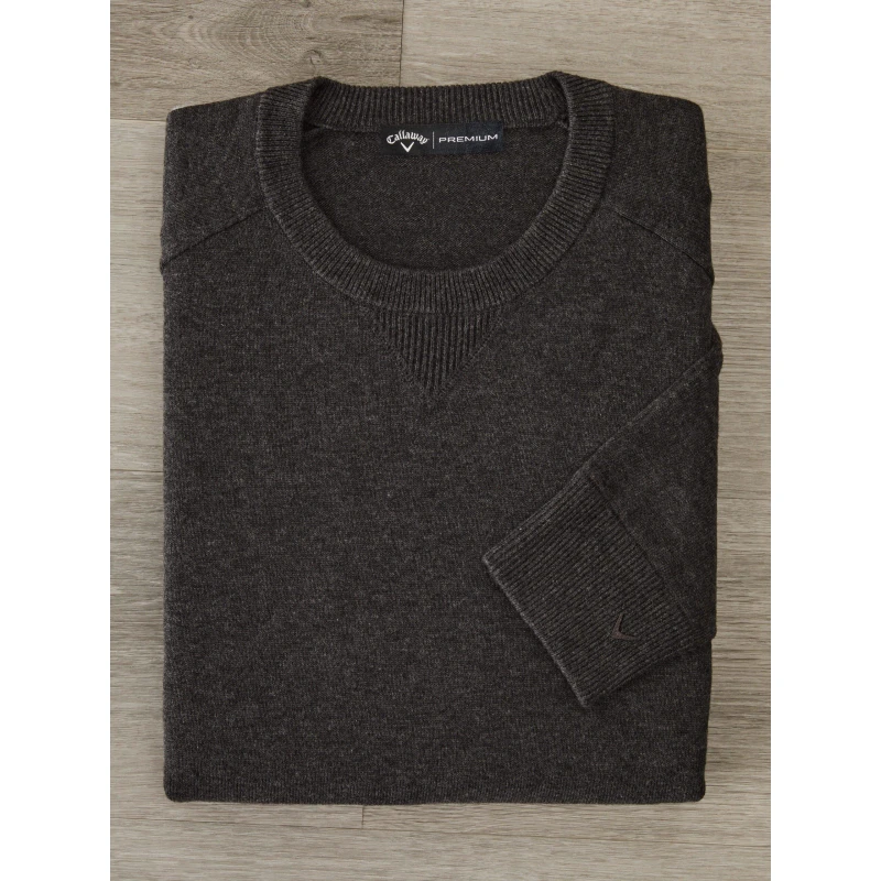 Image of Callaway Mens Long-Sleeve Crew Jumper Flannel Heather male Small