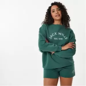 Image of Jack Wills Relaxed Graphic Crew - Green