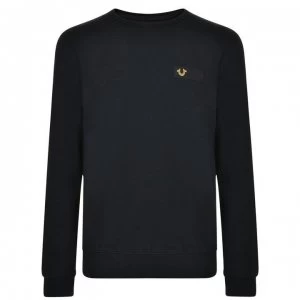 Image of True Religion Metal Logo Sweatshirt - Black/Gold 1118