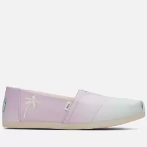 Image of TOMS Womens Alpargata Vegan Canvas Pumps - Lilac Ombre - UK 5