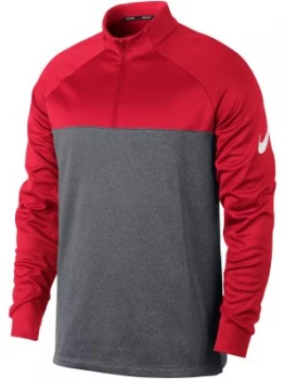 Image of Mens Nike Therma Block Half Zip Jumper Red