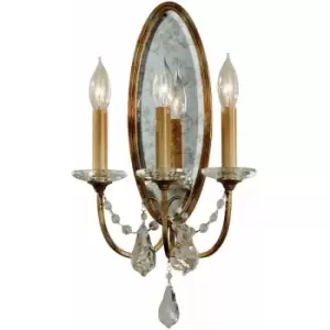 Image of Loops - 3 Bulb Wall Light Sconce Oxidized Bronze LED E14 60W Bulb