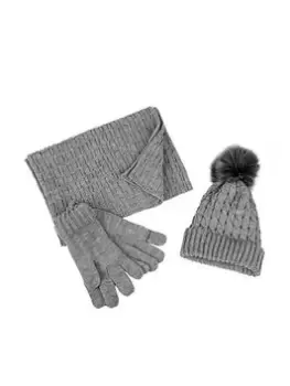 Image of Totes Knitted Hat, Scarf And Glove Set