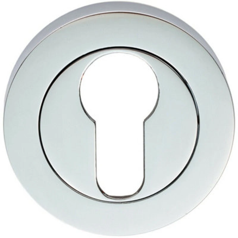 Image of Loops 50mm Euro Profile Round Escutcheon 10mm Depth Concealed Fix Polished Chrome Multi unisex