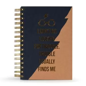 Image of Harry Potter Premium Notebook A5 Trouble Usually Finds Me