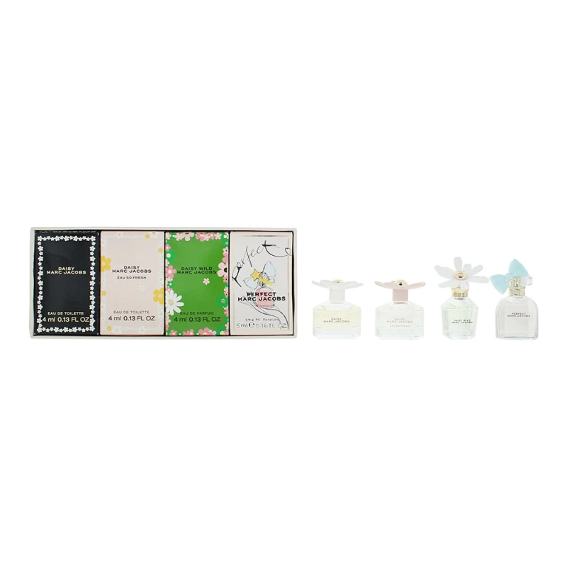 Image of Marc Jacobs Miniature Gift Set 5ml Perfect Eau de Parfum + 4ml Daisy Wild Eau de Parfum + 4ml Daisy Eau So Fresh Eau de Toilette + 4ml Daisy EDT