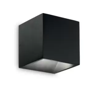 Image of Ideal Lux LED Outdoor Cube Up Down Light Black IP54, 3000K