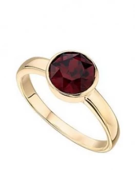 Image of The Love Silver Collection Swarovski Birthstone Gold Plated Silver Ring